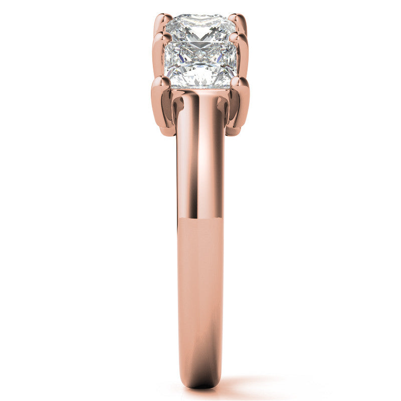 4mm 5-Stone Princess cut Moissanite Anniversary Band