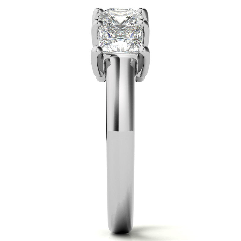 4mm 5-Stone Princess cut Moissanite Anniversary Band