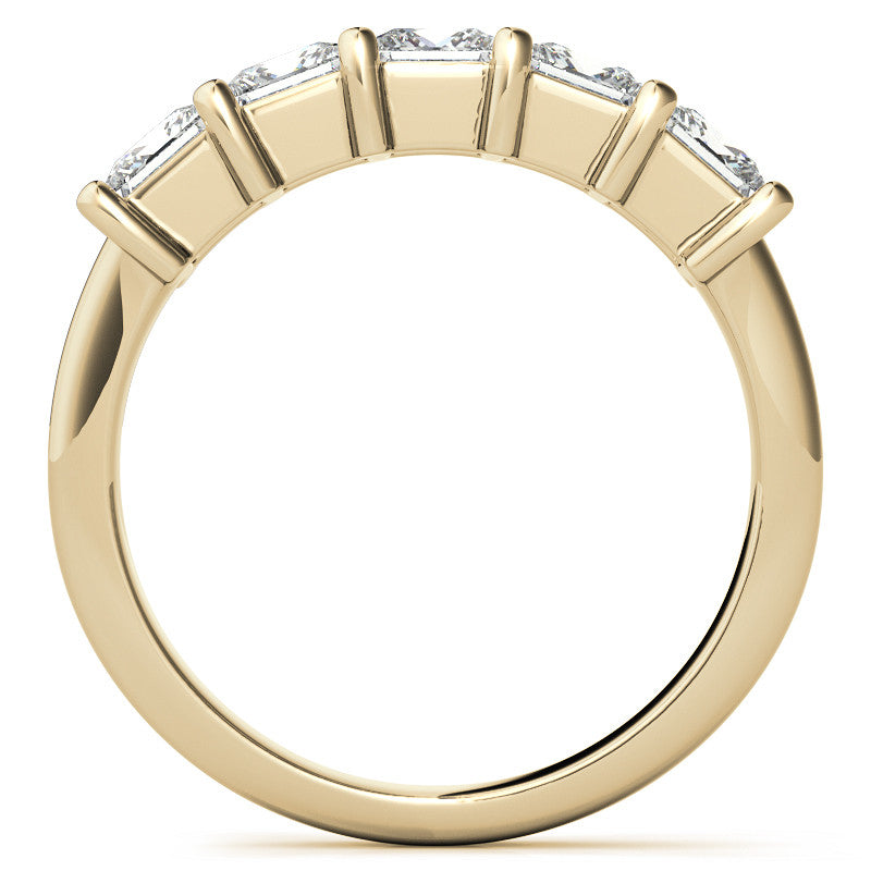 4mm 5-Stone Princess cut Moissanite Anniversary Band