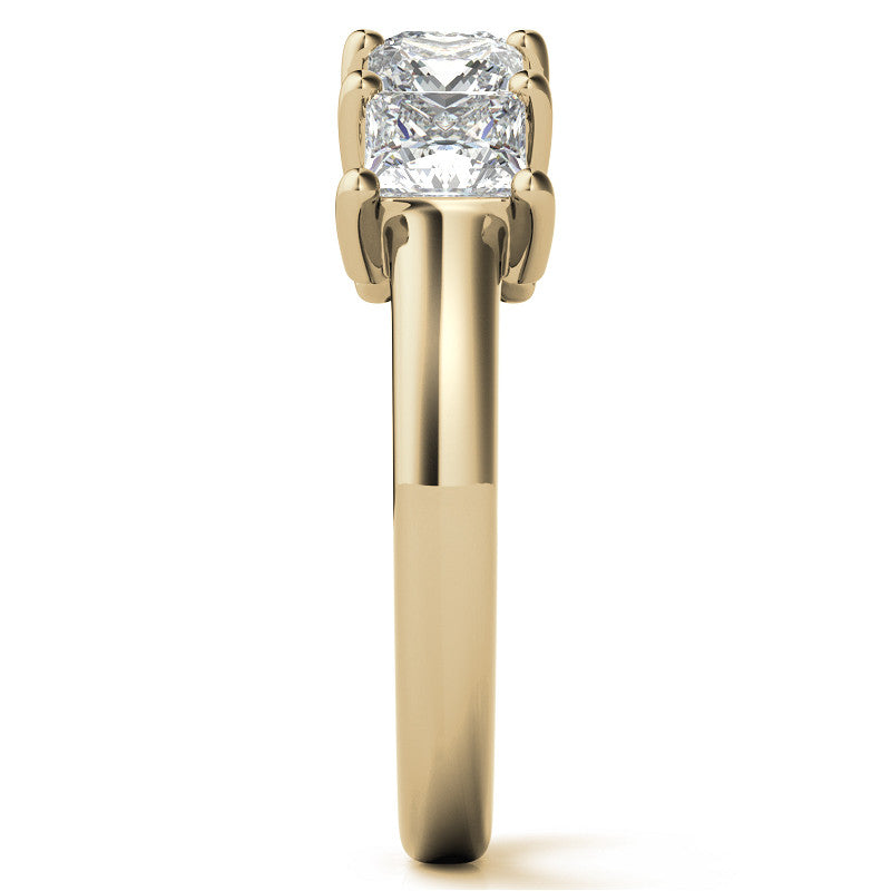 4mm 5-Stone Princess cut Moissanite Anniversary Band
