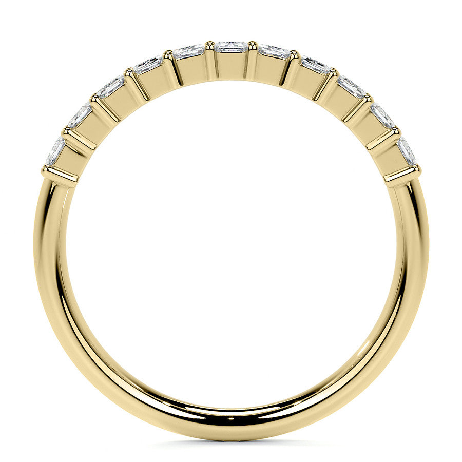 11-Stone 3x2mm Emerald Moissanite Anniversary Band