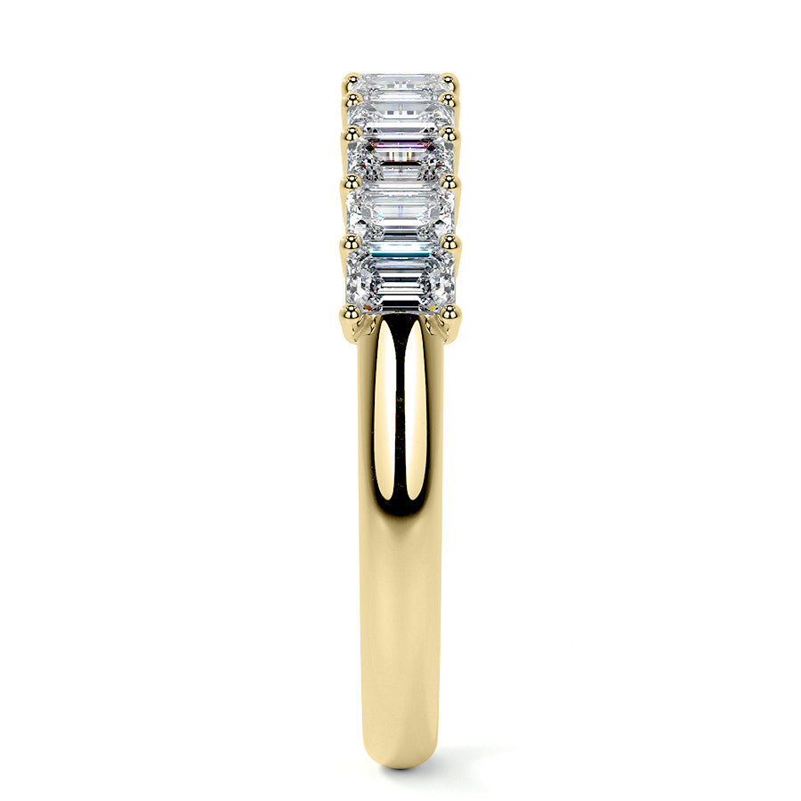11-Stone 3x2mm Emerald Moissanite Anniversary Band