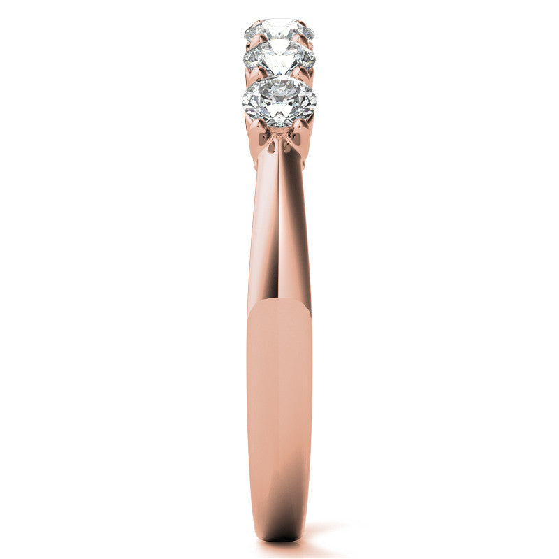 2.7mm 7-stone Round Shared Prong Moissanite Anniversary Band - 0.56ct