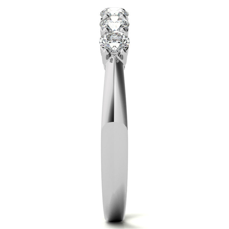 2.7mm 7-stone Round Shared Prong Moissanite Anniversary Band - 0.56ct