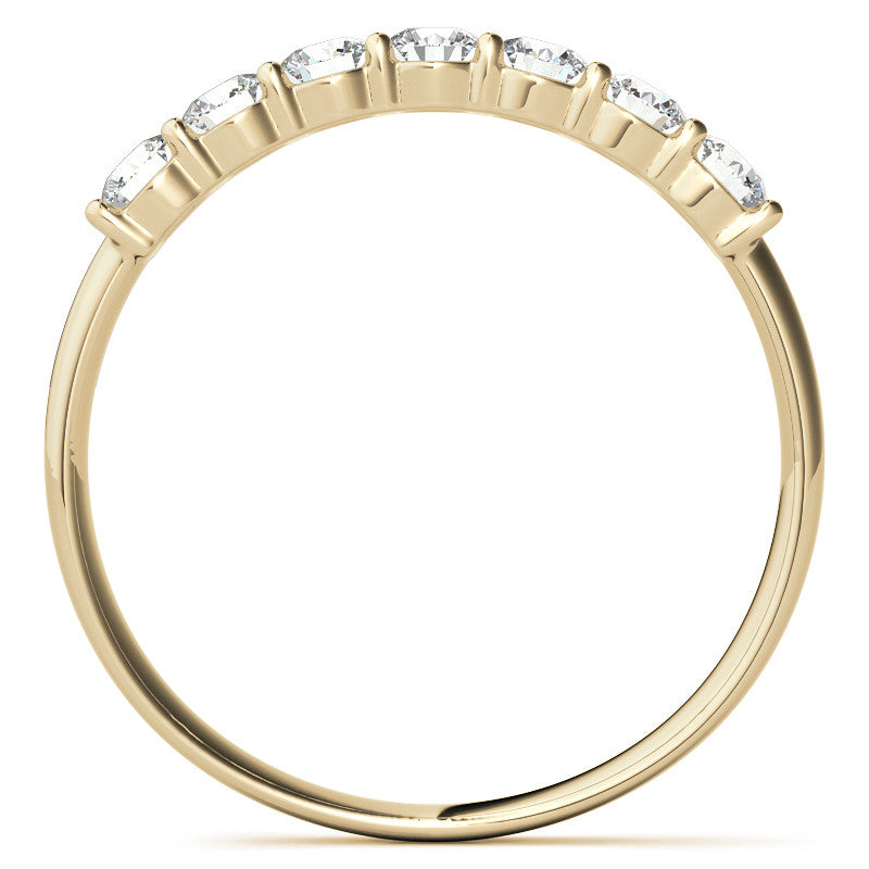 2.7mm 7-stone Round Shared Prong Moissanite Anniversary Band - 0.56ct