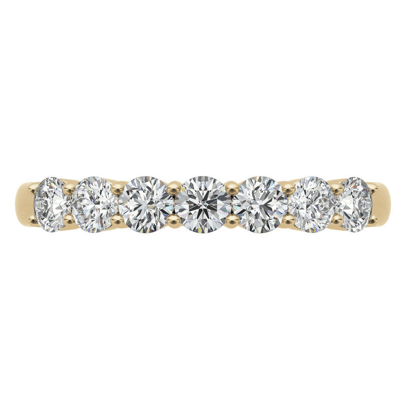 2.7mm 7-stone Round Shared Prong Moissanite Anniversary Band - 0.56ct