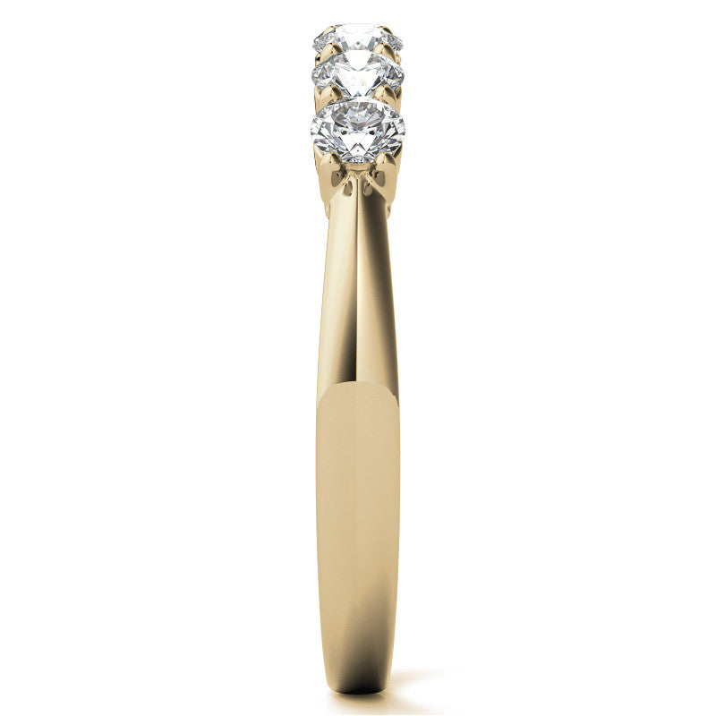 2.7mm 7-stone Round Shared Prong Moissanite Anniversary Band - 0.56ct