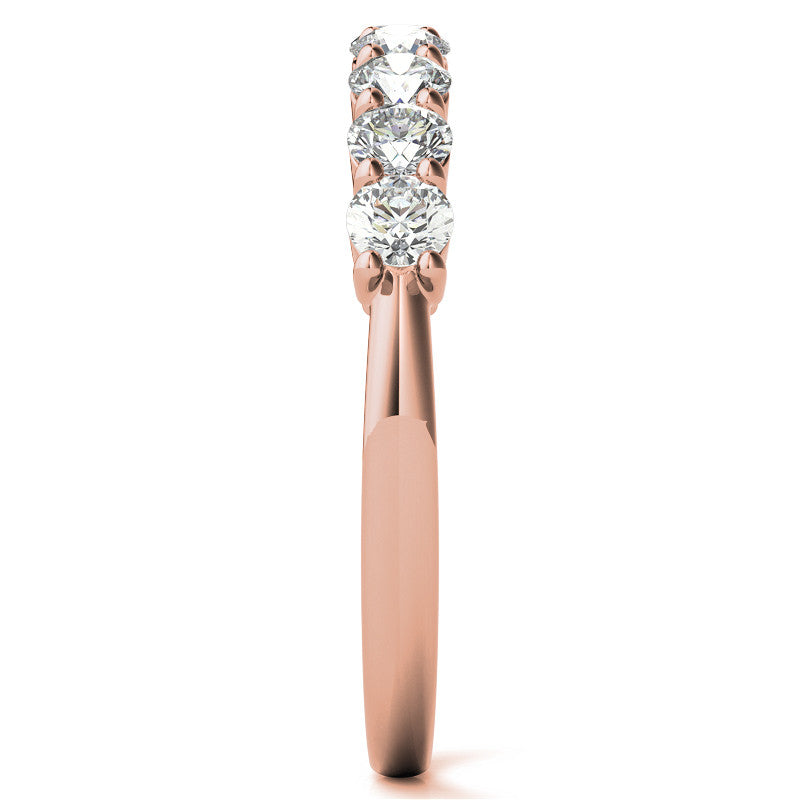 2.7mm 9-Stone Round Brilliant Moissanite Shared Prong Anniversary Band - 0.72ct