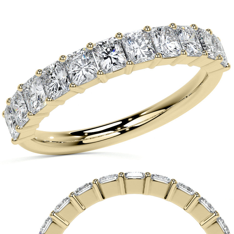 11-Stone 3x2.5mm Radiant Moissanite Anniversary Band