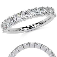 11-Stone 3x2.5mm Radiant Moissanite Anniversary Band