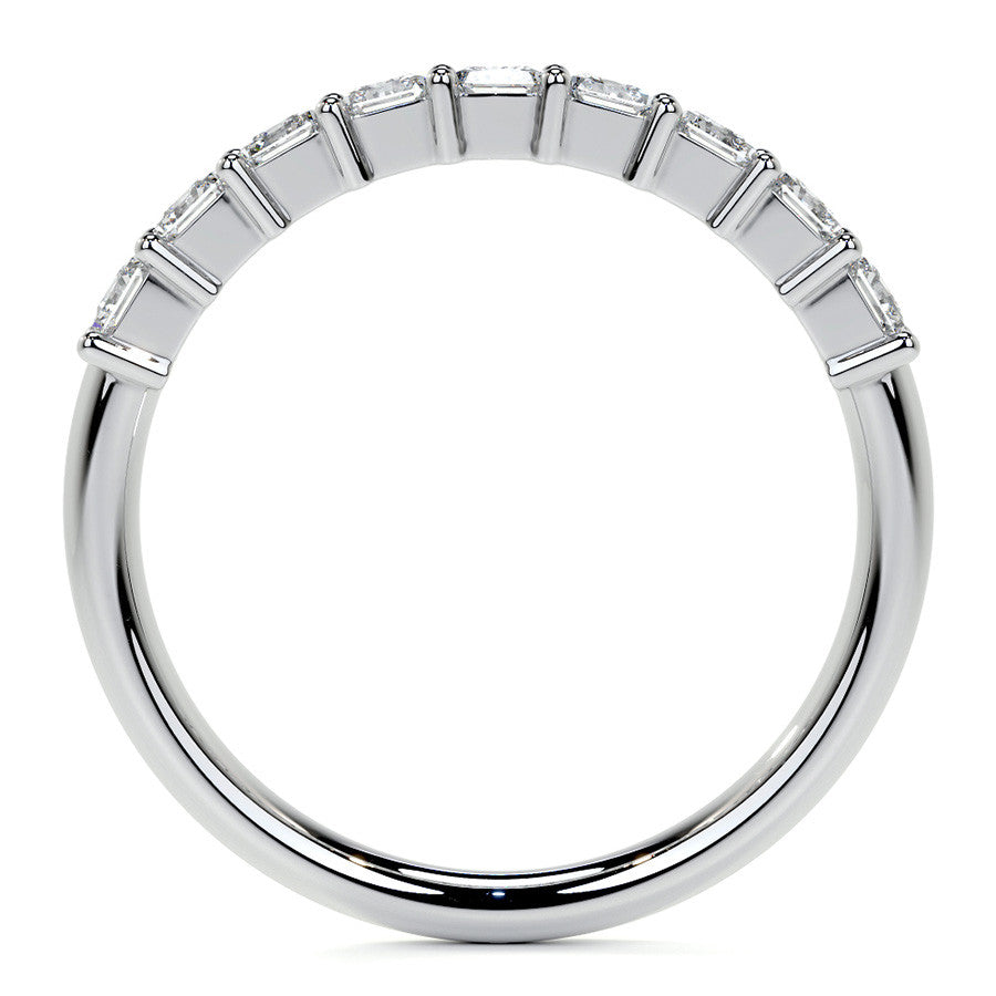 9-Stone 3x2.5mm Radiant Moissanite Anniversary Band