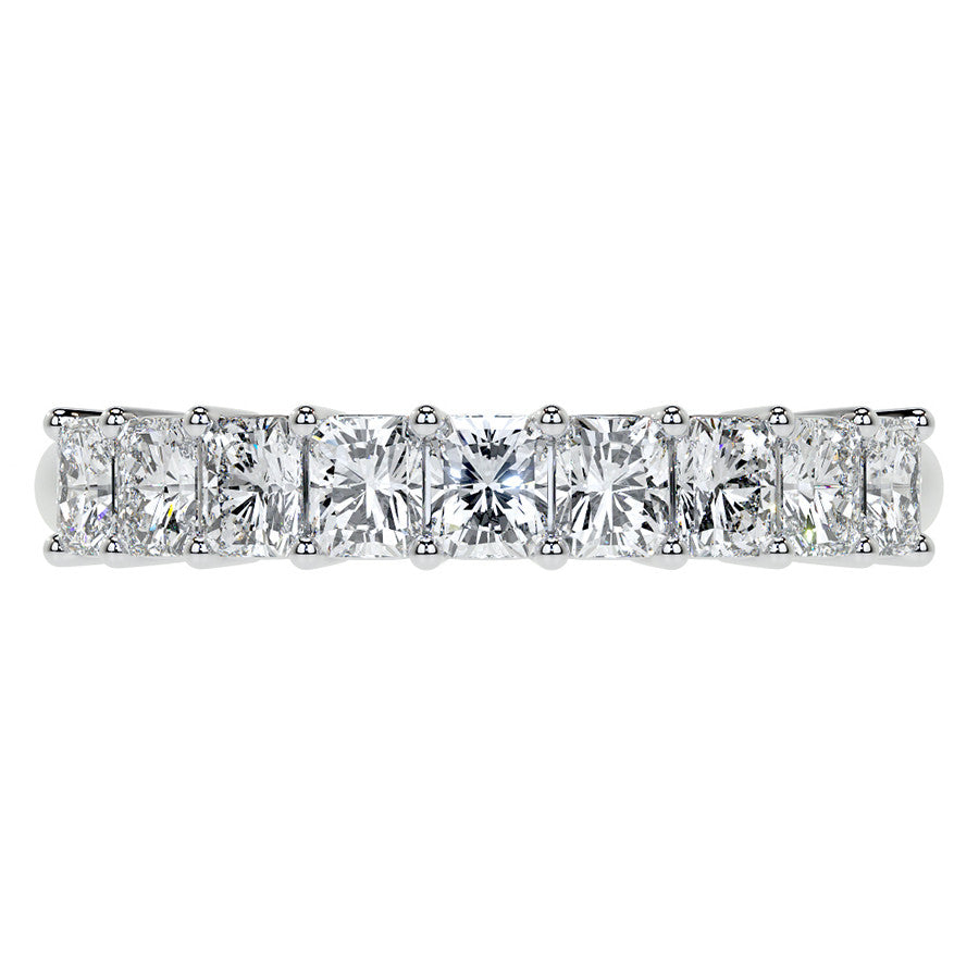 9-Stone 3x2.5mm Radiant Moissanite Anniversary Band