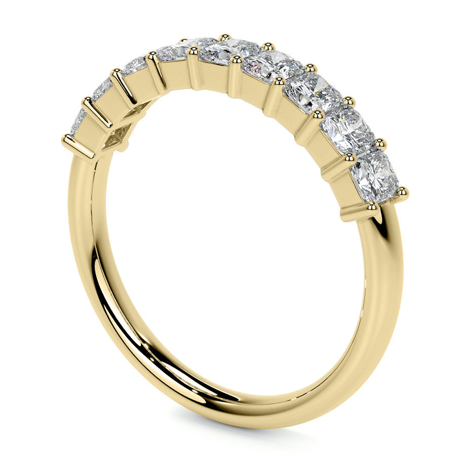 9-Stone 3x2.5mm Radiant Moissanite Anniversary Band