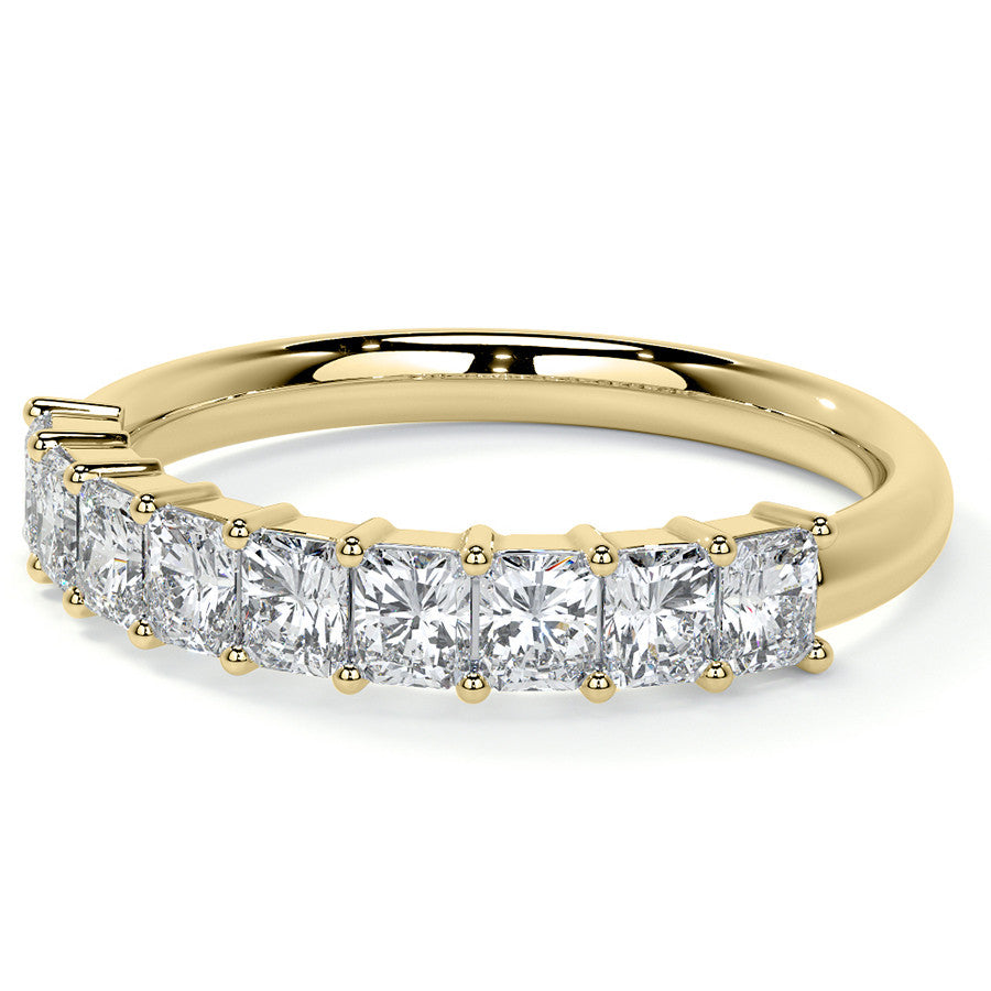 9-Stone 3x2.5mm Radiant Moissanite Anniversary Band