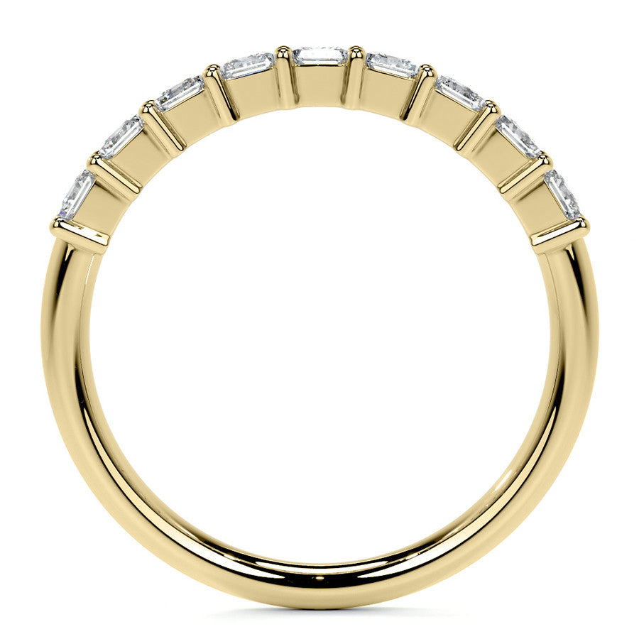 9-Stone 3x2.5mm Radiant Moissanite Anniversary Band