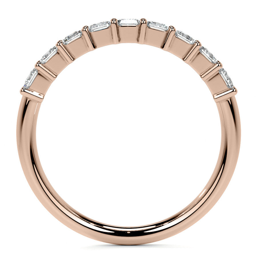 9-Stone 3x2.5mm Radiant Moissanite Anniversary Band