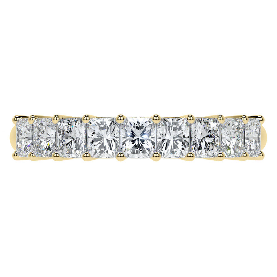 9-Stone 3x2.5mm Radiant Moissanite Anniversary Band