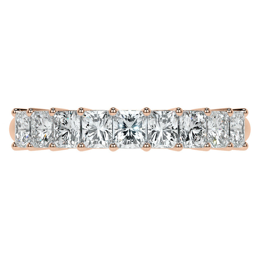 9-Stone 3x2.5mm Radiant Moissanite Anniversary Band