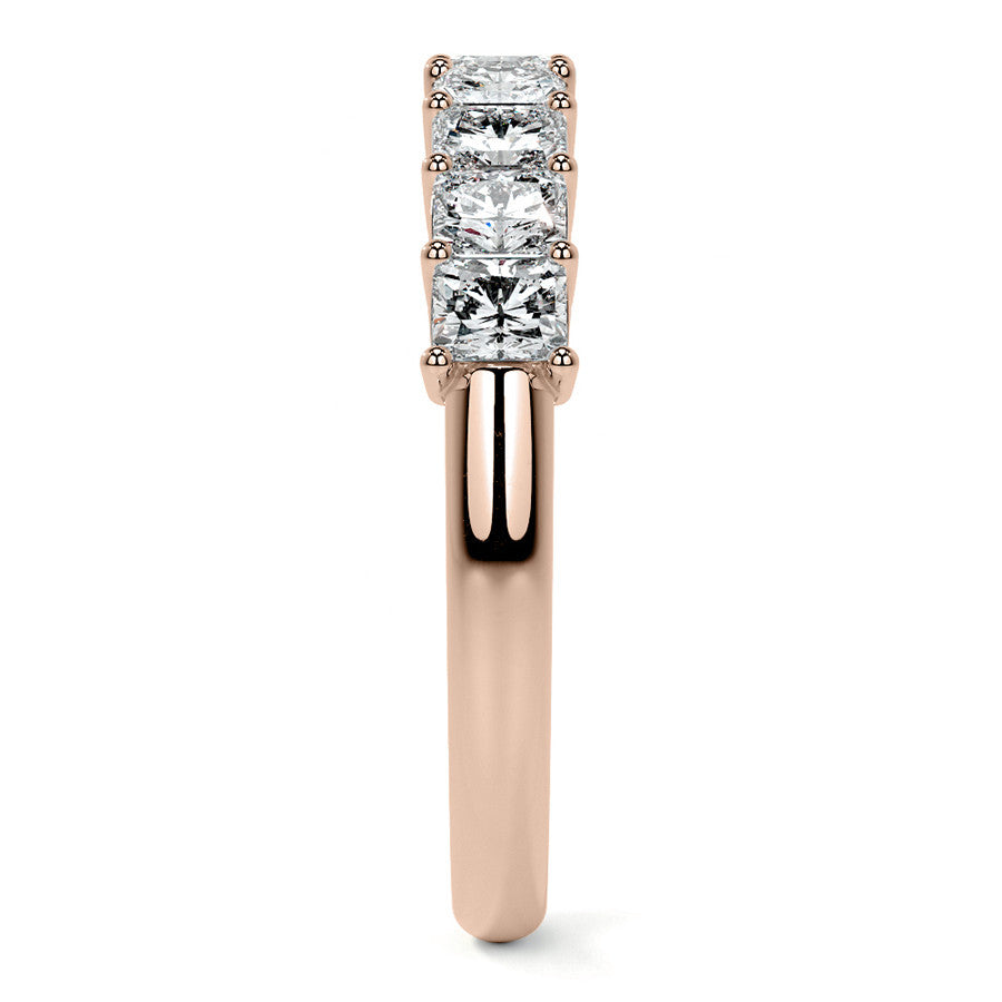 9-Stone 3x2.5mm Radiant Moissanite Anniversary Band