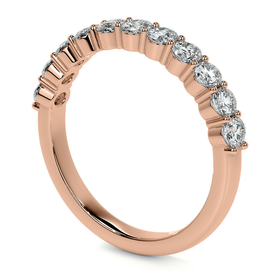 3x2.5mm 11-Stone Oval Shared Prong Moissanite Anniversary Band