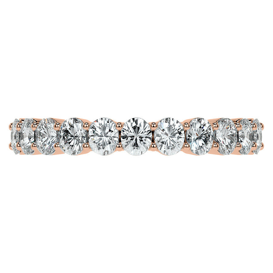 3x2.5mm 11-Stone Oval Shared Prong Moissanite Anniversary Band