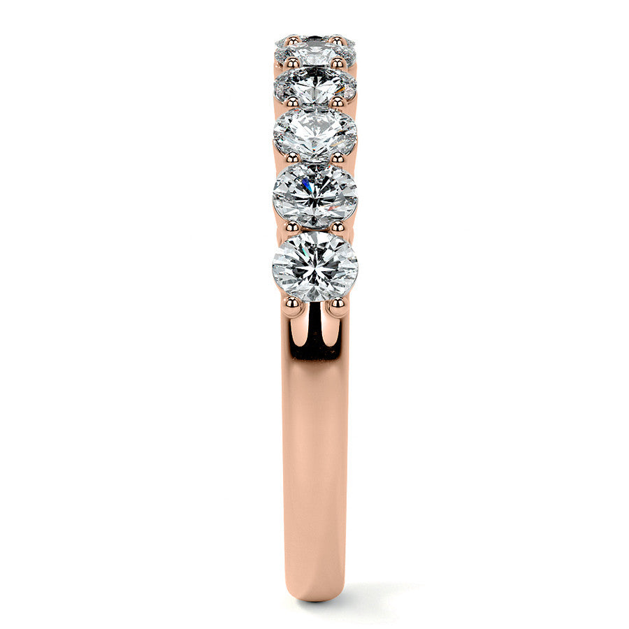 3x2.5mm 11-Stone Oval Shared Prong Moissanite Anniversary Band
