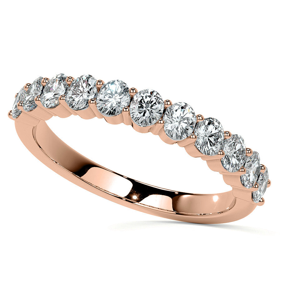 3x2.5mm 11-Stone Oval Shared Prong Moissanite Anniversary Band