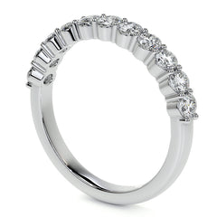 3x2.5mm 11-Stone Oval Shared Prong Moissanite Anniversary Band