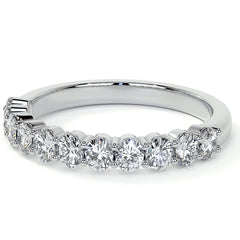 3x2.5mm 11-Stone Oval Shared Prong Moissanite Anniversary Band