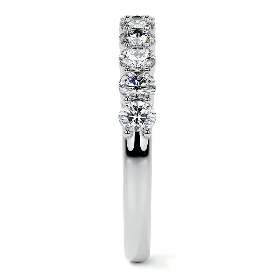 3x2.5mm 11-Stone Oval Shared Prong Moissanite Anniversary Band