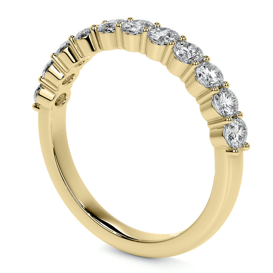3x2.5mm 11-Stone Oval Shared Prong Moissanite Anniversary Band