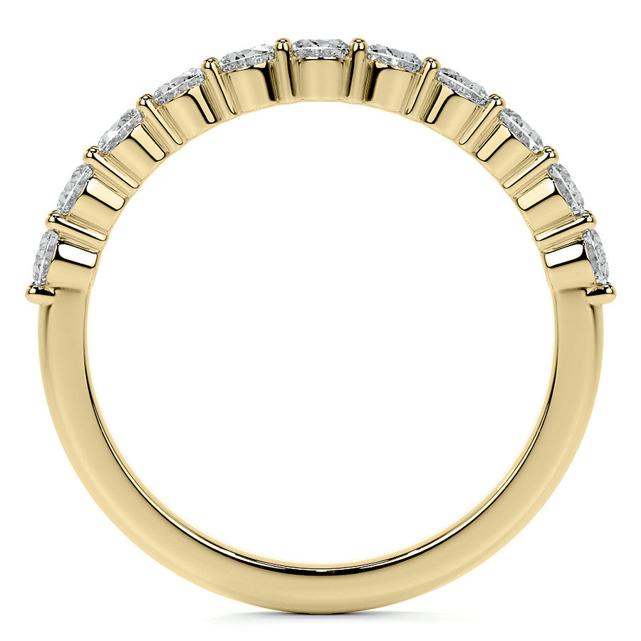 3x2.5mm 11-Stone Oval Shared Prong Moissanite Anniversary Band