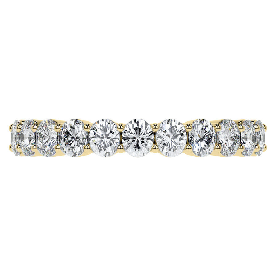 3x2.5mm 11-Stone Oval Shared Prong Moissanite Anniversary Band