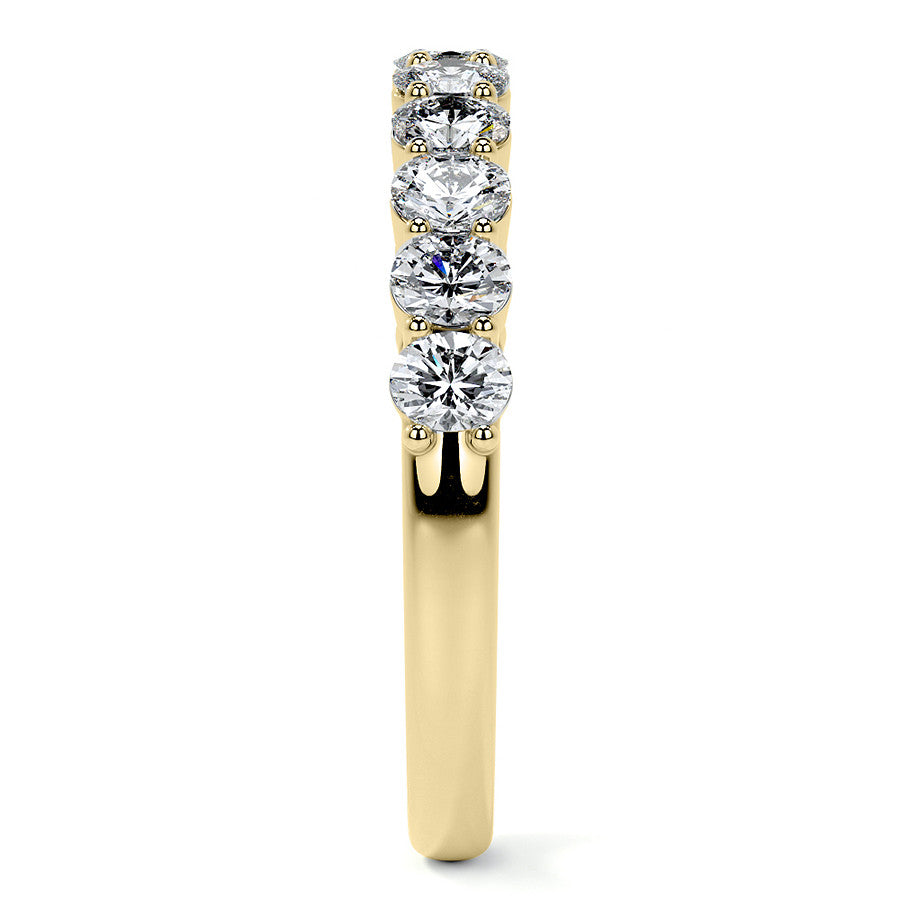 3x2.5mm 11-Stone Oval Shared Prong Moissanite Anniversary Band