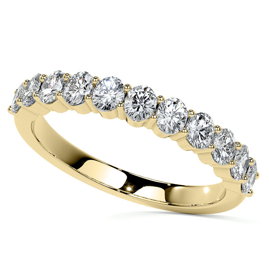 3x2.5mm 11-Stone Oval Shared Prong Moissanite Anniversary Band