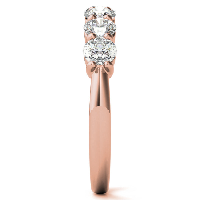 7-Stone Round Brilliant Moissanite Shared-Prong Ring - 3.5mm 1.05ct