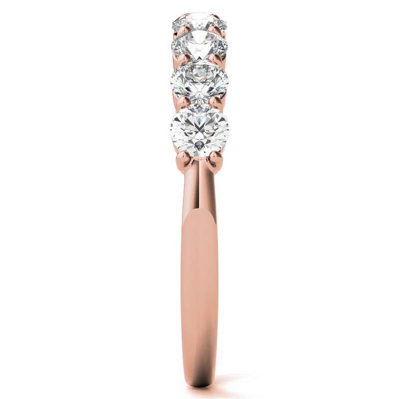 9-Stone Round Brilliant Moissanite Shared-Prong Ring 3mm 0.90ct