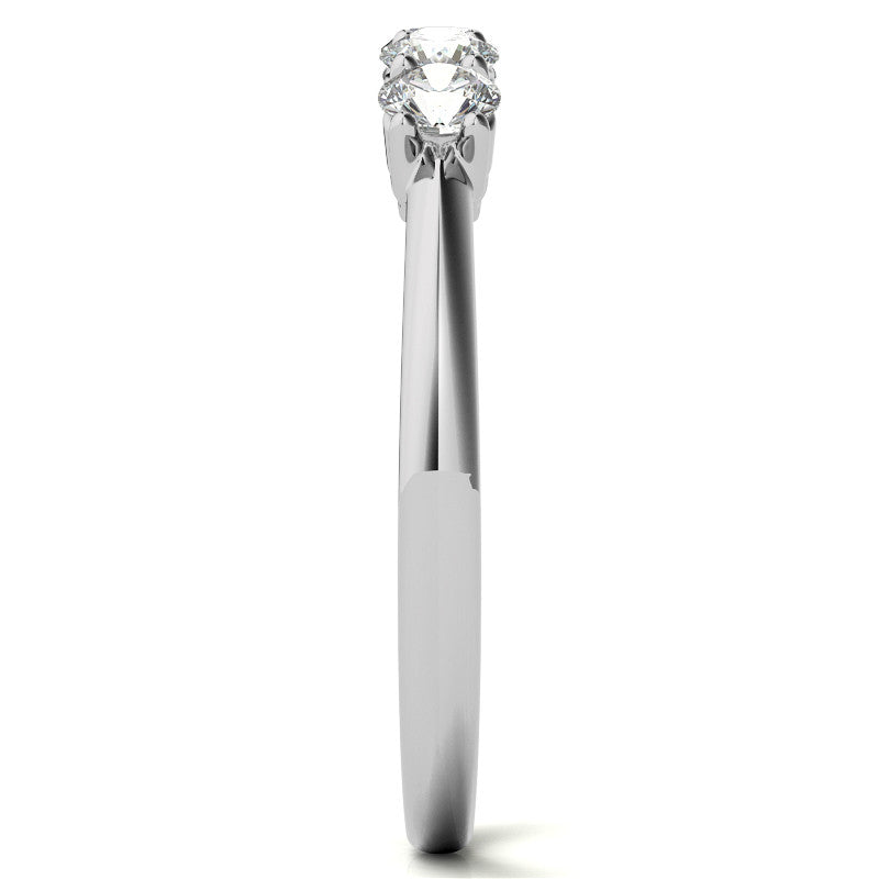 5-Stone Round Brilliant Moissanite Shared-Prong Ring 3mm 0.50ct
