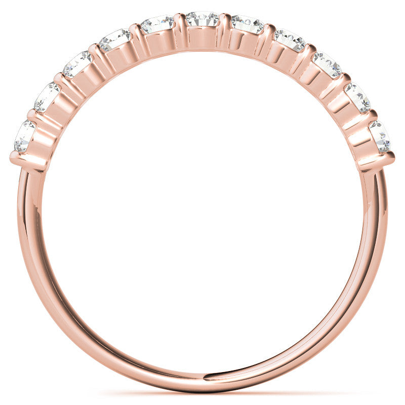 11-Stone Round Brilliant Moissanite Shared-Prong Ring - 2.5mm 0.66ct