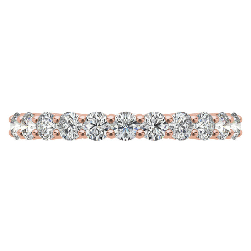 11-Stone Round Brilliant Moissanite Shared-Prong Ring - 2.5mm 0.66ct
