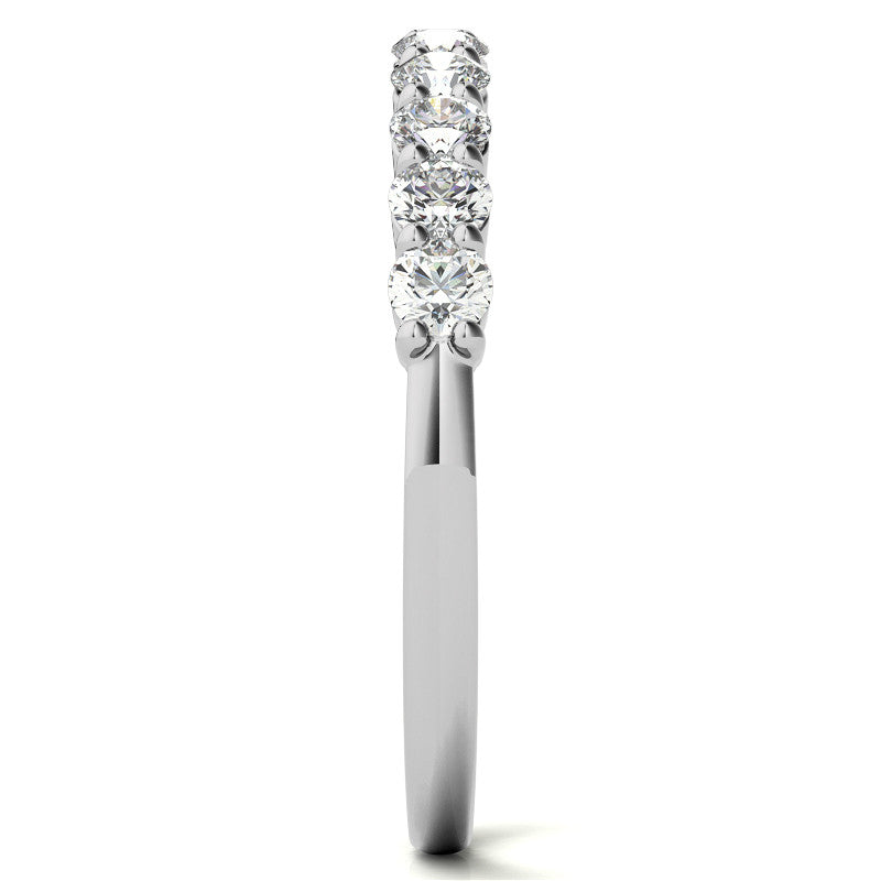 11-Stone Round Brilliant Moissanite Shared-Prong Ring - 2.5mm 0.66ct