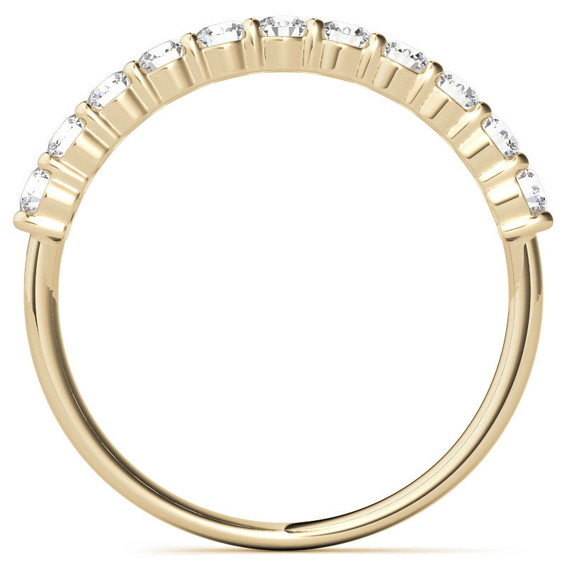 11-Stone Round Brilliant Moissanite Shared-Prong Ring - 2.5mm 0.66ct
