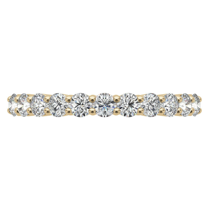 11-Stone Round Brilliant Moissanite Shared-Prong Ring - 2.5mm 0.66ct