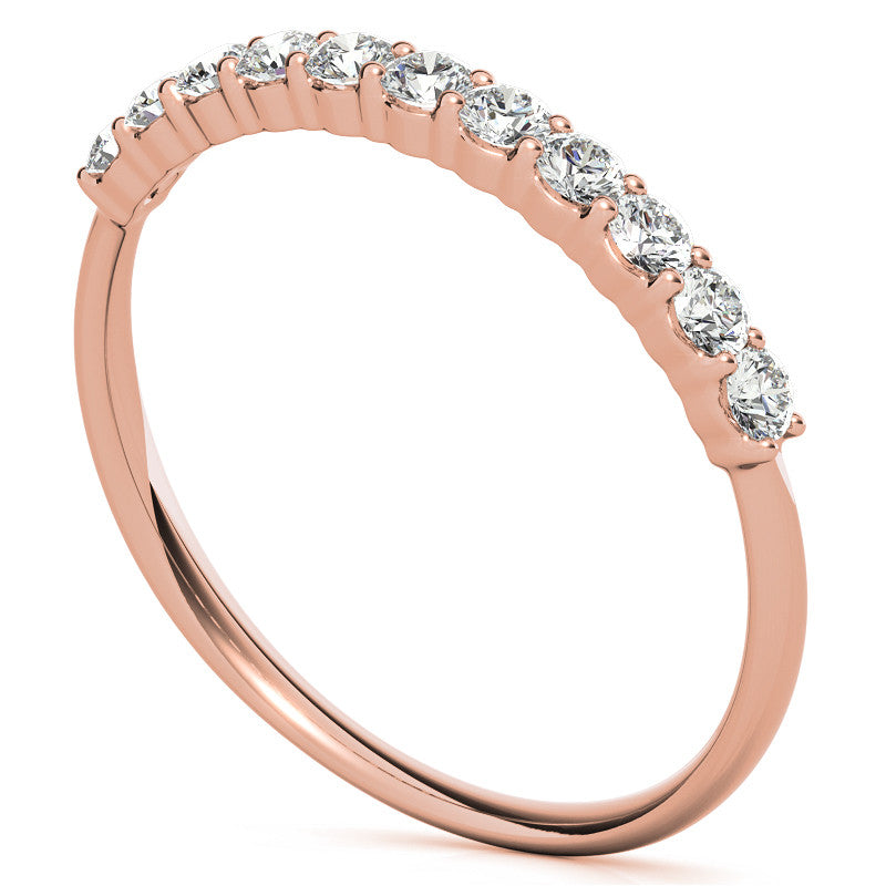 11-Stone Round Brilliant Moissanite Shared-Prong Ring - 2mm 0.33ct