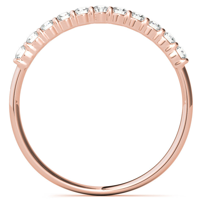 11-Stone Round Brilliant Moissanite Shared-Prong Ring - 2mm 0.33ct