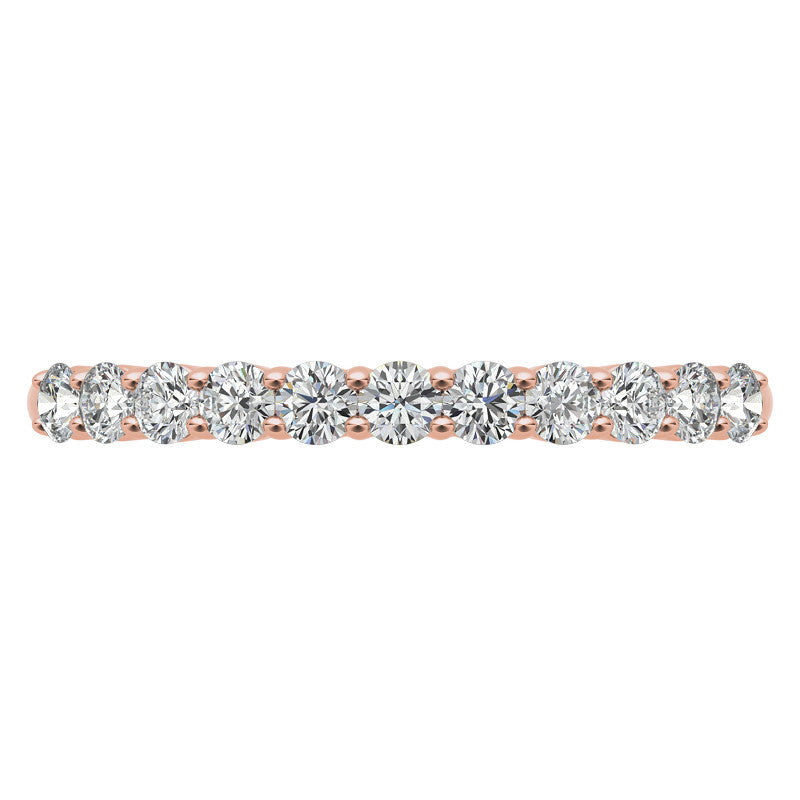 11-Stone Round Brilliant Moissanite Shared-Prong Ring - 2mm 0.33ct