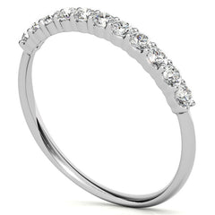 11-Stone Round Brilliant Moissanite Shared-Prong Ring - 2mm 0.33ct