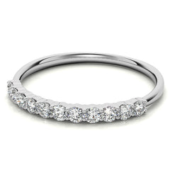 11-Stone Round Brilliant Moissanite Shared-Prong Ring - 2mm 0.33ct