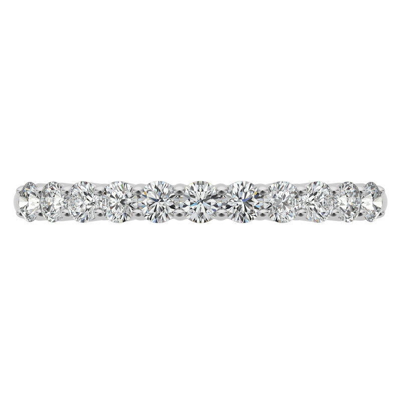 11-Stone Round Brilliant Moissanite Shared-Prong Ring - 2mm 0.33ct