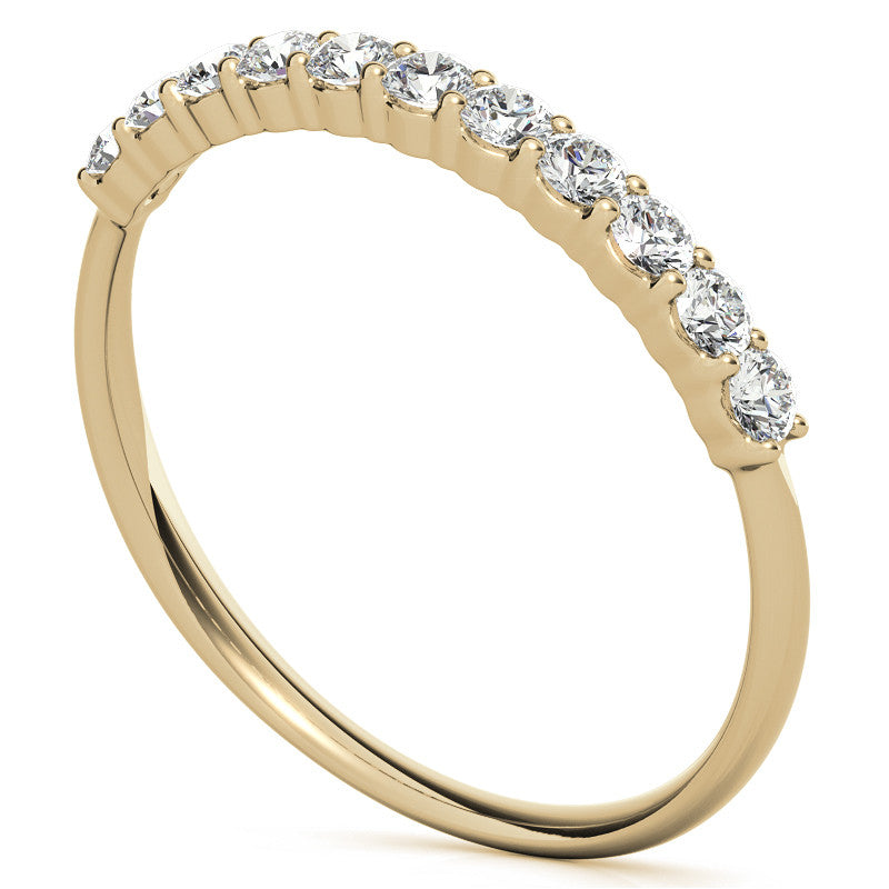 11-Stone Round Brilliant Moissanite Shared-Prong Ring - 2mm 0.33ct